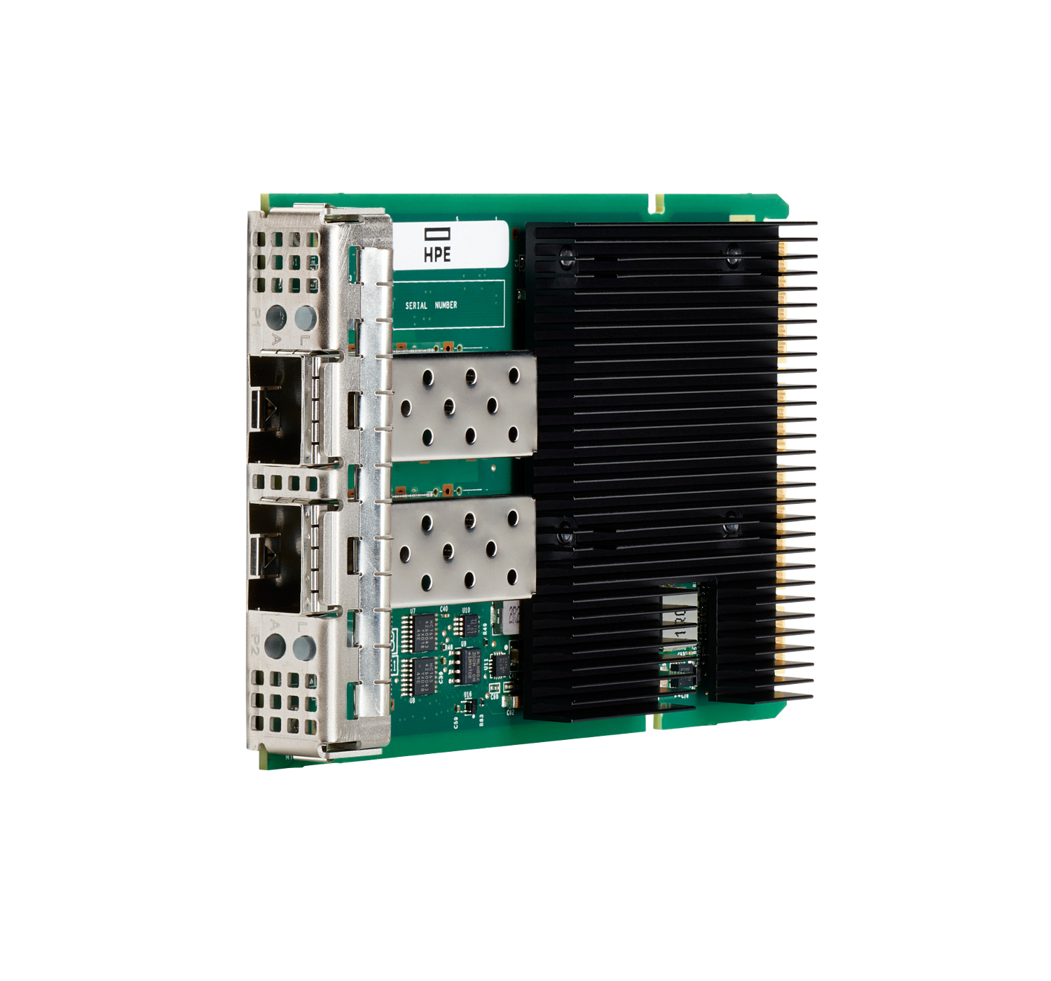 Bild von HPE Broadcom BCM57414 Ethernet 10/25Gb 2-port SFP28 OCP3 - Eingebaut - Kabelgebunden - PCI Express - Ethernet / Fiber - 25000 Mbit/s