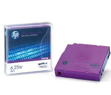 Bild von HPE C7976BW - Leeres Datenband - LTO - 6250 GB - 2,5:1 - Violett - 1,27 cm