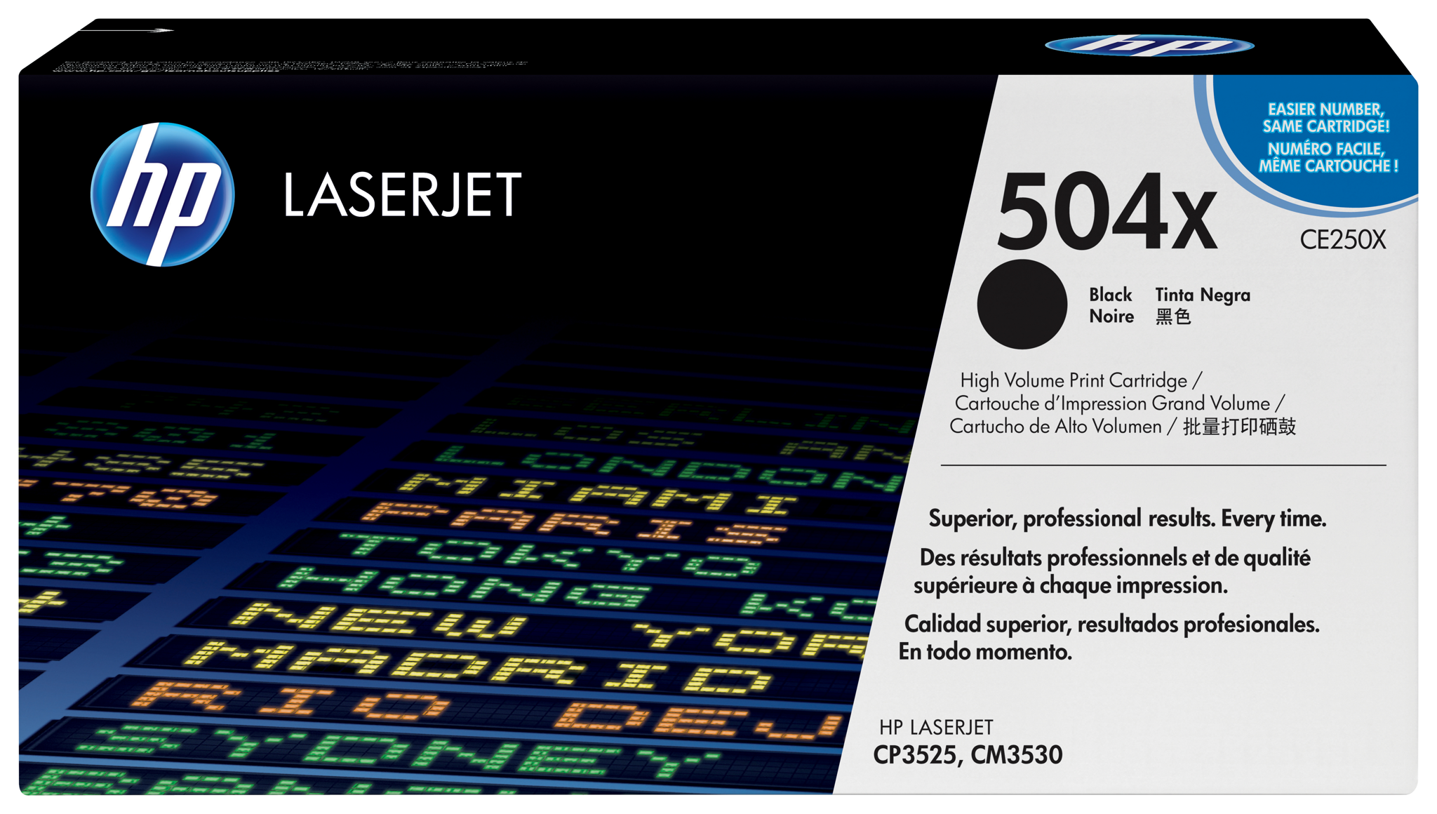 Bild von HP 504X Schwarz Original LaserJet Tonerkartusche mit hoher Reichweite - 10500 Seiten - Schwarz - 1 Stück(e)