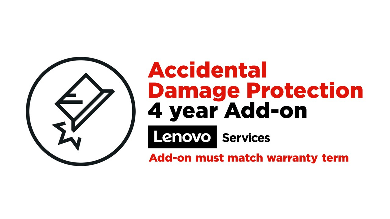 Bild von Lenovo 4 Jahre Unfallschutz (Accidental Damage Protection - ADP - Erweiterung) - 1 Lizenz(en) - 4 Jahr(e) - Vor Ort