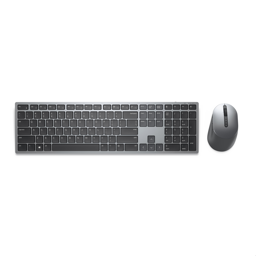 Bild von Dell Premier-Mehrgeräte-Wireless-Tastatur und -Maus - KM7321W - deutsch (QWERTZ) - Volle Größe (100%) - RF Wireless + Bluetooth - QWERTZ - Grau - Titan - Maus enthalten