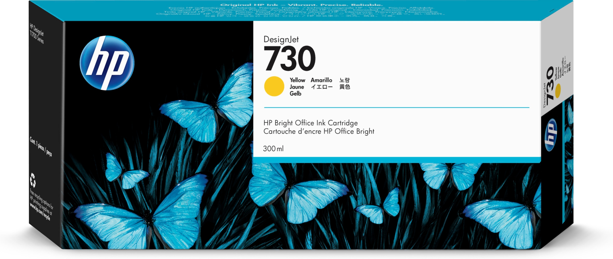 Bild von HP 730 DesignJet Druckerpatrone Gelb 300 ml - Tinte auf Farbstoffbasis - 300 ml - 1 Stück(e)