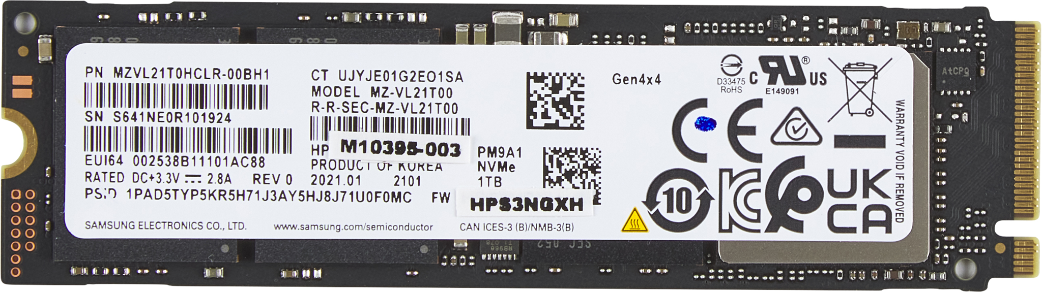 Bild von HP 1TB PCIe-4x4 NVMe M.2 SSD - 1000 GB - M.2