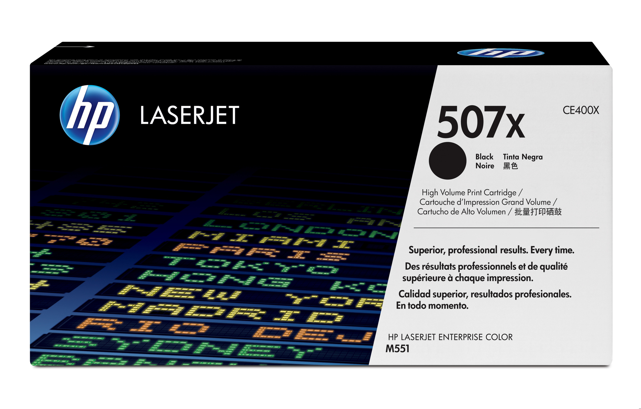 Bild von HP 507X Schwarz Original LaserJet Tonerkartusche mit hoher Reichweite - 11000 Seiten - Schwarz - 1 Stück(e)