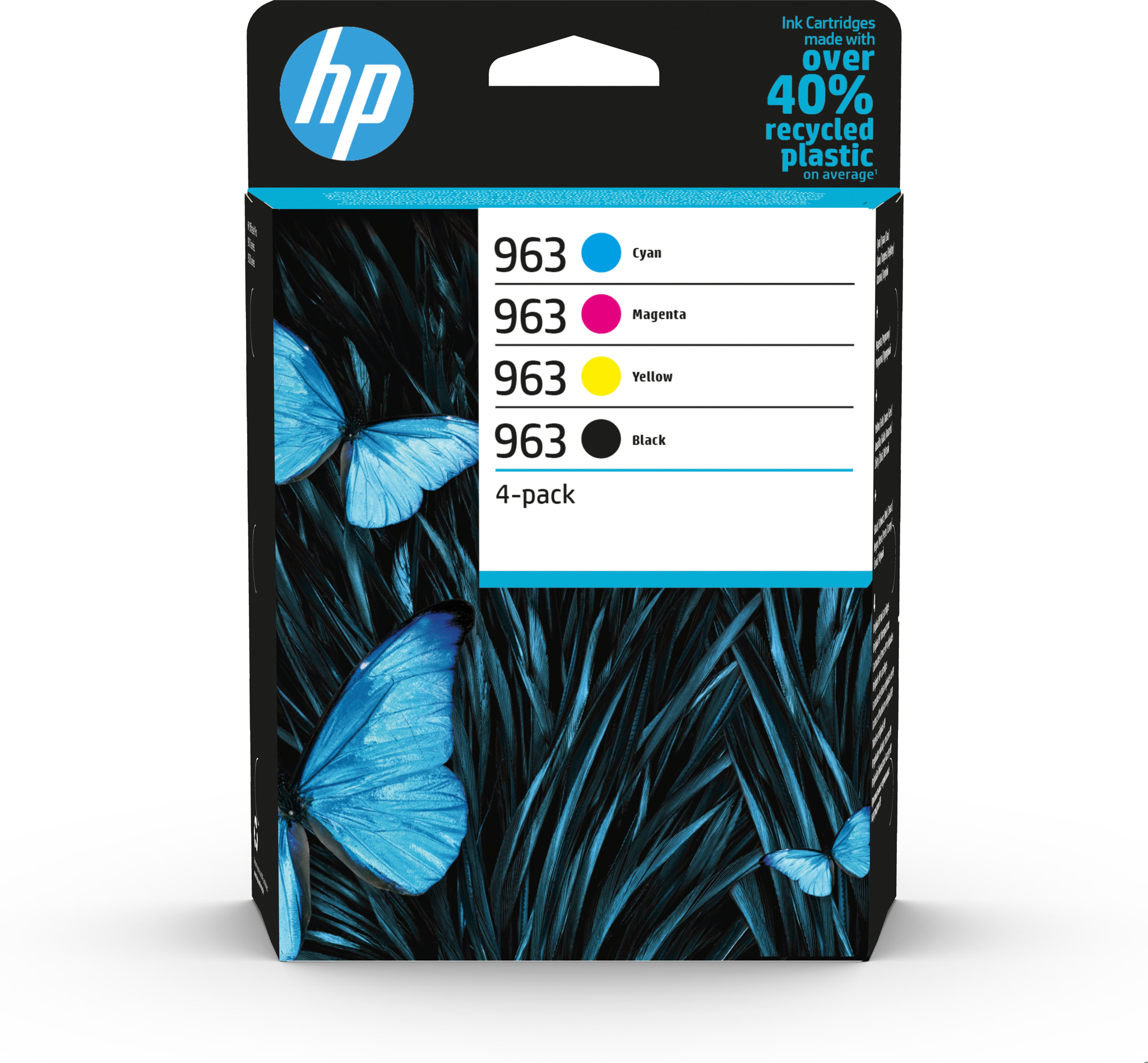 Bild von HP 963 4er-Pack OriginalDruckerpatronen Schwarz/Cyan/Magenta/Gelb - Tinte auf Pigmentbasis - Tinte auf Pigmentbasis - 47,86 ml - 1000 Seiten - 5 Stück(e) - Kombi-Packung
