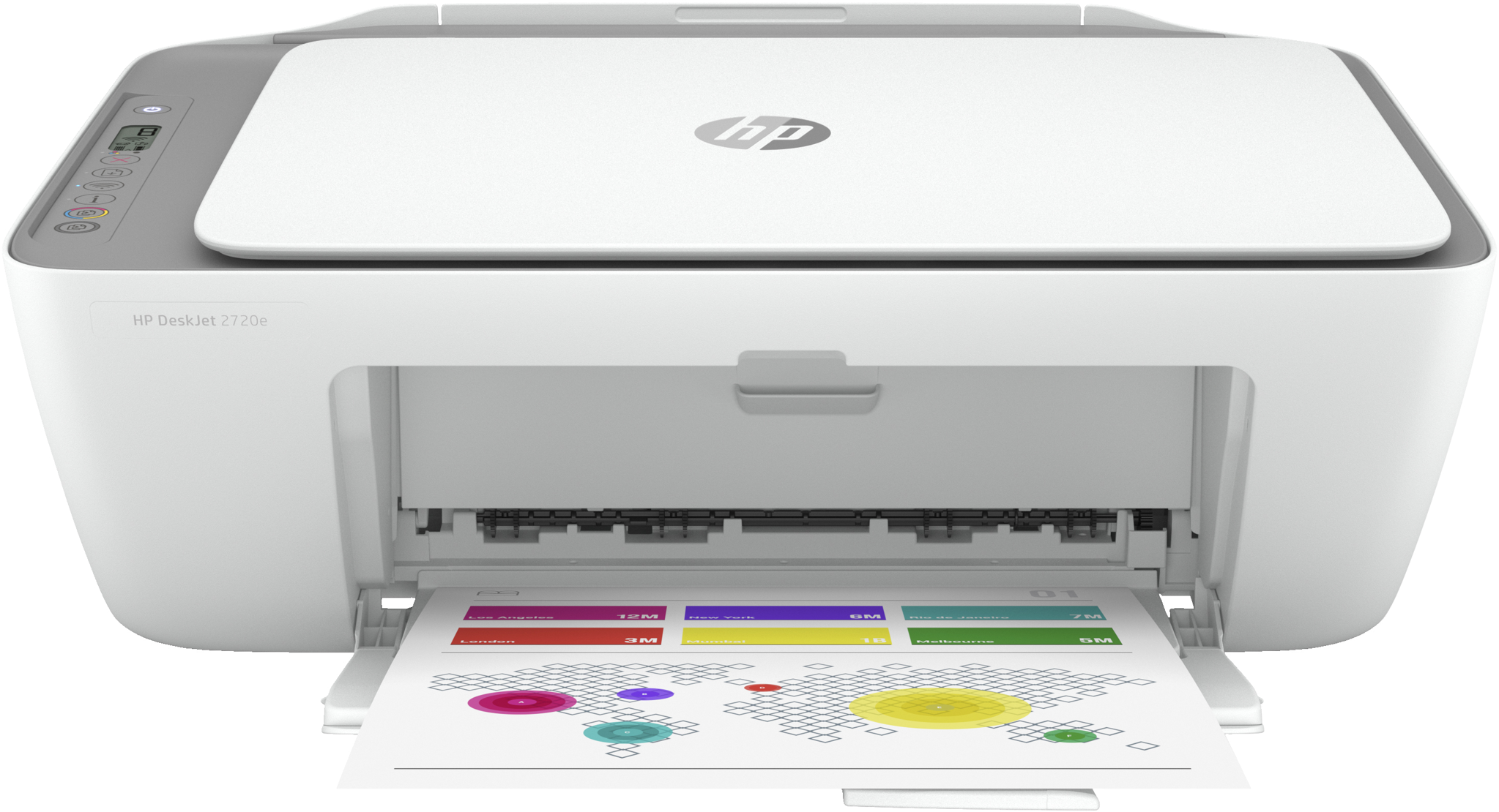 Bild von HP DeskJet 2720e - Thermal Inkjet - Farbdruck - 4800 x 1200 DPI - Farbkopieren - A4 - Grau - Weiß