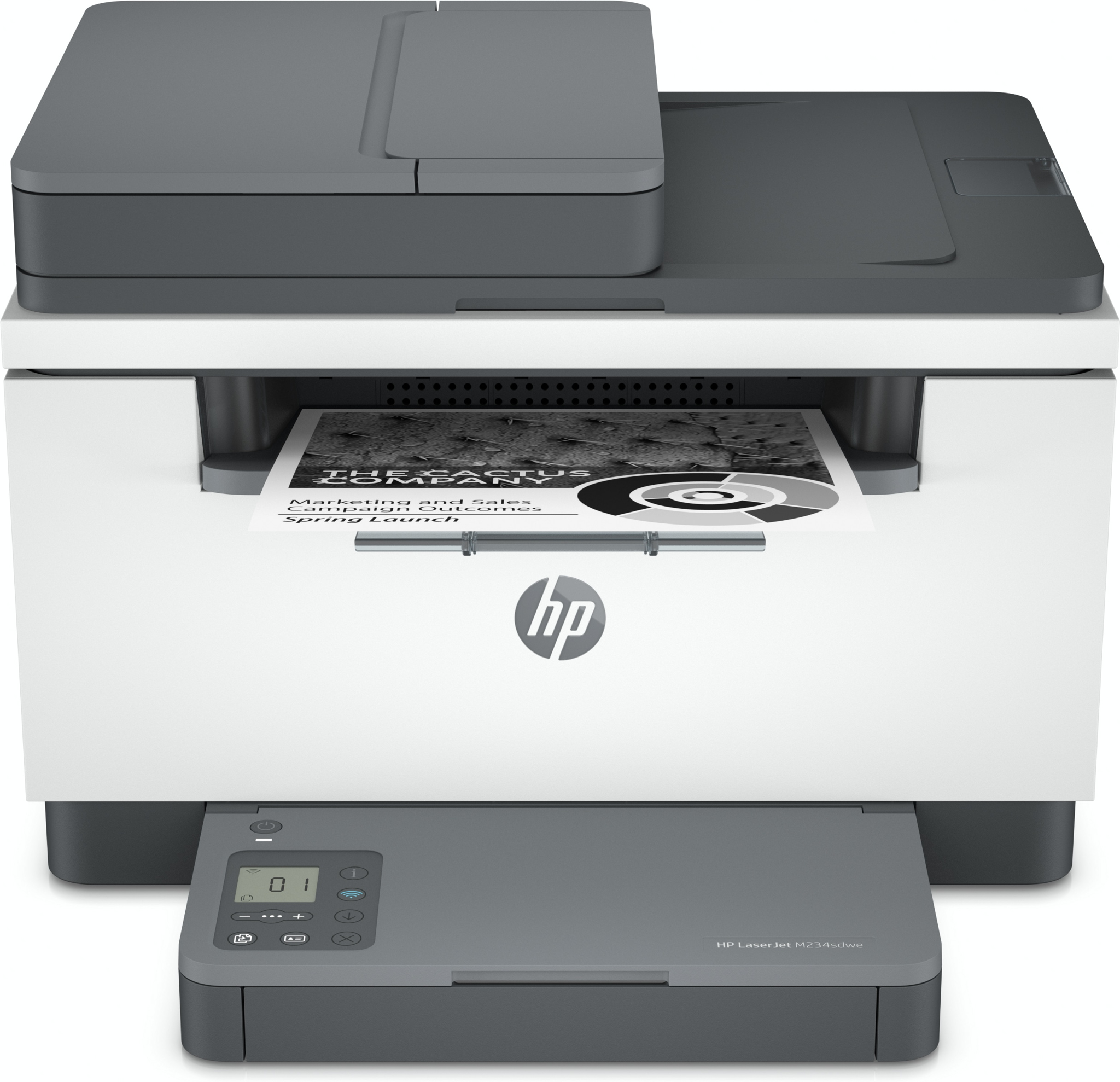 Bild von HP LaserJet MFP M234sdwe Drucker - Schwarzweiß - Drucker für Home und Home Office - Drucken - Kopieren - Scannen - +; Scannen an E-Mail; Scannen an PDF - Laser - Farbdruck - 600 x 600 DPI - A4 - Direktdruck - Grau - Weiß