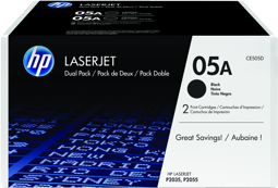 Bild von HP 05A 2er-Pack Schwarz Original LaserJet Tonerkartuschen - 4600 Seiten - Schwarz - 2 Stück(e)