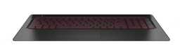 Bild von HP 859735-DH1 - Gehäuse-Unterteil+Tastatur - Nordisch - Tastatur mit Hintergrundbeleuchtung - HP - OMEN 15