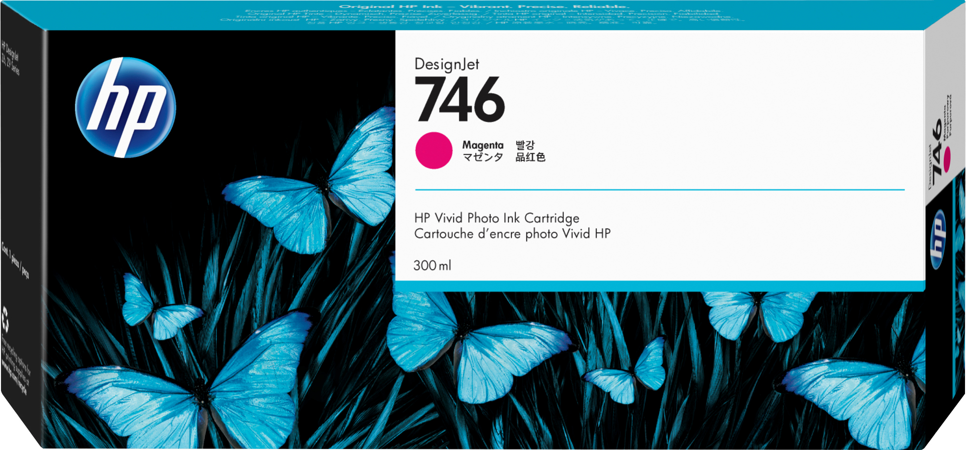 Bild von HP 746 Magenta DesignJet Tintenpatrone - 300 ml - Tinte auf Pigmentbasis - 300 ml - 1 Stück(e)