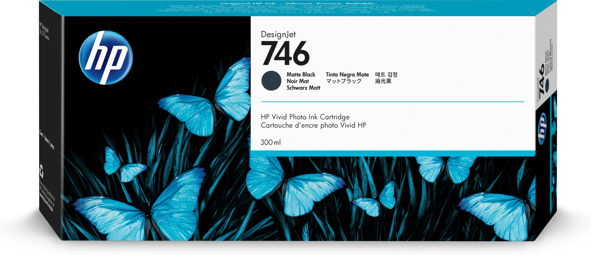 Bild von HP 746 Mattschwarz DesignJet Tintenpatrone - 300 ml - Tinte auf Pigmentbasis - Tinte auf Pigmentbasis - 300 ml - 300 ml - 1 Stück(e)