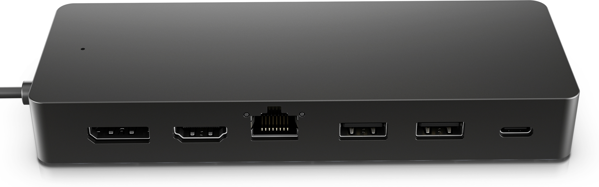 Bild von HP Universeller USB-C-Multiport-Hub - USB 3.2 Gen 1 (3.1 Gen 1) Type-C - Schwarz - DisplayPort - HDMI - RJ-45 - USB 3.2 Gen 1 (3.1 Gen 1) Type-A - USB 3.2 Gen 1 (3.1 Gen 1) Type-C - USB - 150 mm - 55 mm