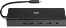 Bild von HP USB-C-Reisehub mit mehreren Anschlüssen - Kabelgebunden - USB 3.2 Gen 1 (3.1 Gen 1) Type-C - 10,100,1000 Mbit/s - Schwarz - MicroSD (TransFlash) - SD - China