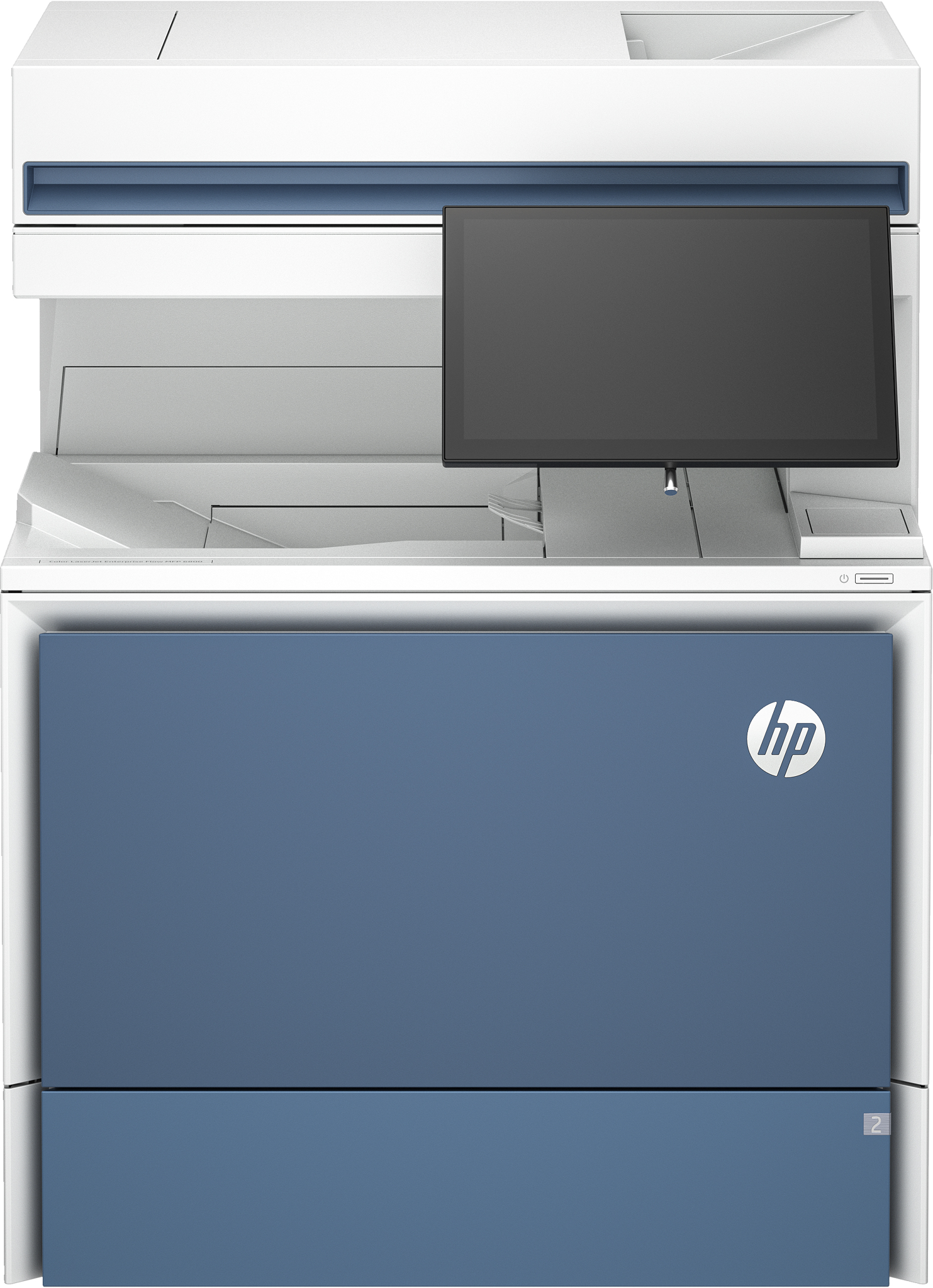 Bild von HP Color LaserJet Enterprise Flow MFP 6800zf Drucker - Drucken - Kopieren - Scannen - Faxen - Flow; Touchscreen; Hefter; TerraJet Tonerkartusche - Laser - Farbdruck - 1200 x 1200 DPI - A4 - Direktdruck - Grau
