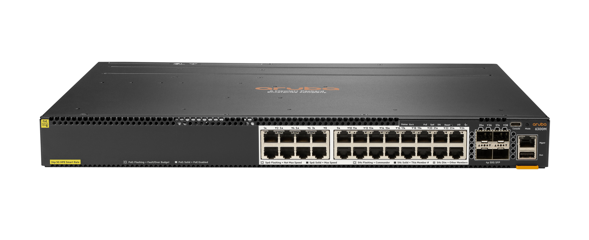 Bild von HPE 6300M - Managed - L3 - Power over Ethernet (PoE) - Rack-Einbau - 1U
