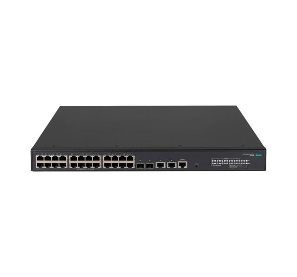 Bild von HPE FlexNetwork 5140 24G POE+2SFP+2XGT EI - Managed - L3 - Gigabit Ethernet (10/100/1000) - Power over Ethernet (PoE) - Rack-Einbau - 1U