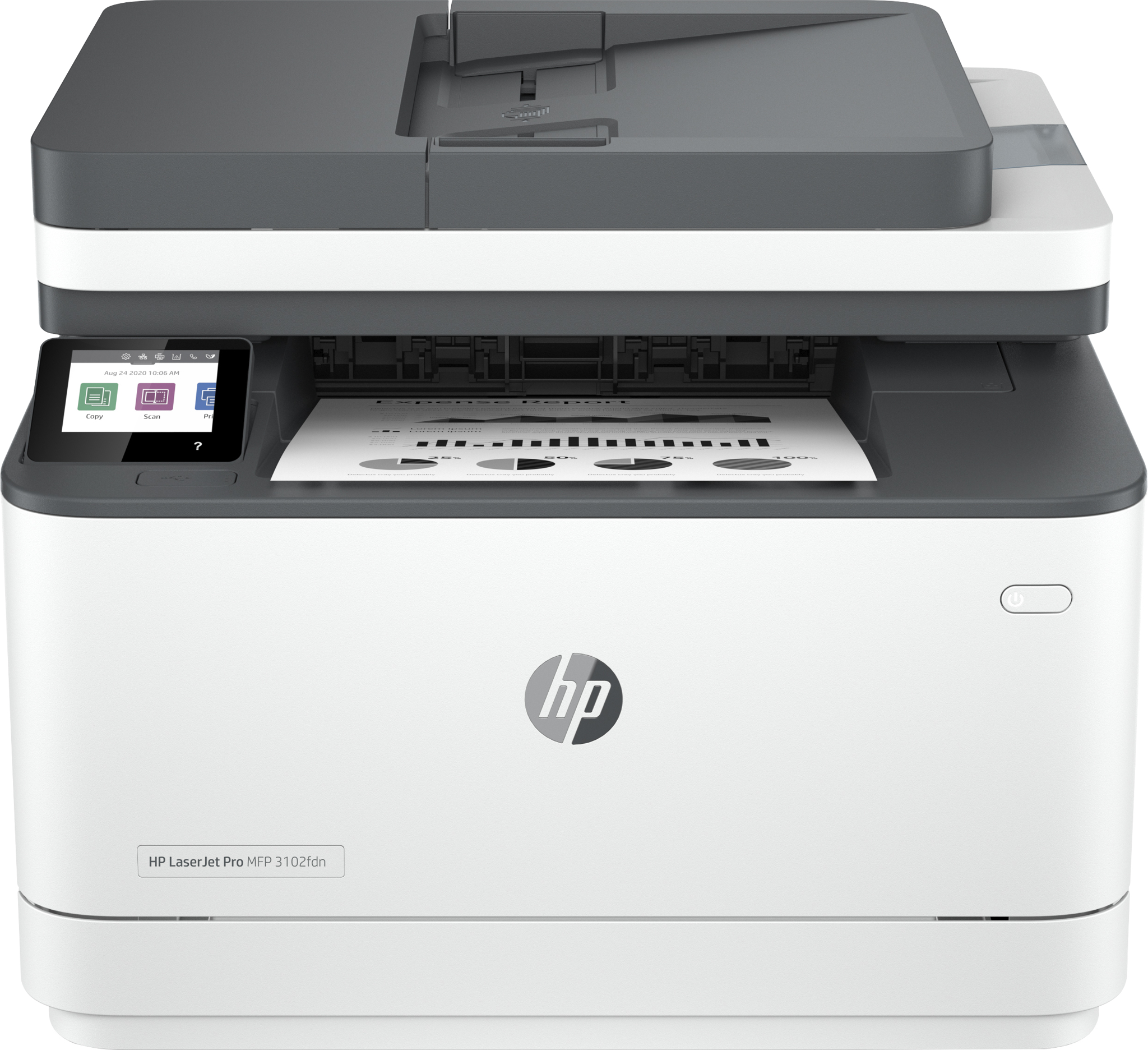 Bild von HP LaserJet Pro Multifunktionsdrucker 3102fdn Drucker - Schwarzweiß - Drucker für Kleine und mittlere Unternehmen - Drucken - Kopieren - Scannen - Faxen - Automatischer Vorlageneinzug; Beidseitiger Druck; USB-Flash-Laufwerkanschluss (vorne); Touchscreen - La