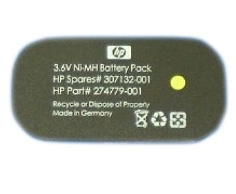 Bild von HPE 307132-001, Einwegbatterie, Nickel-Metallhydrid (NiMH), 3,6 V, 500 mAh, 38 mm, 77 mm