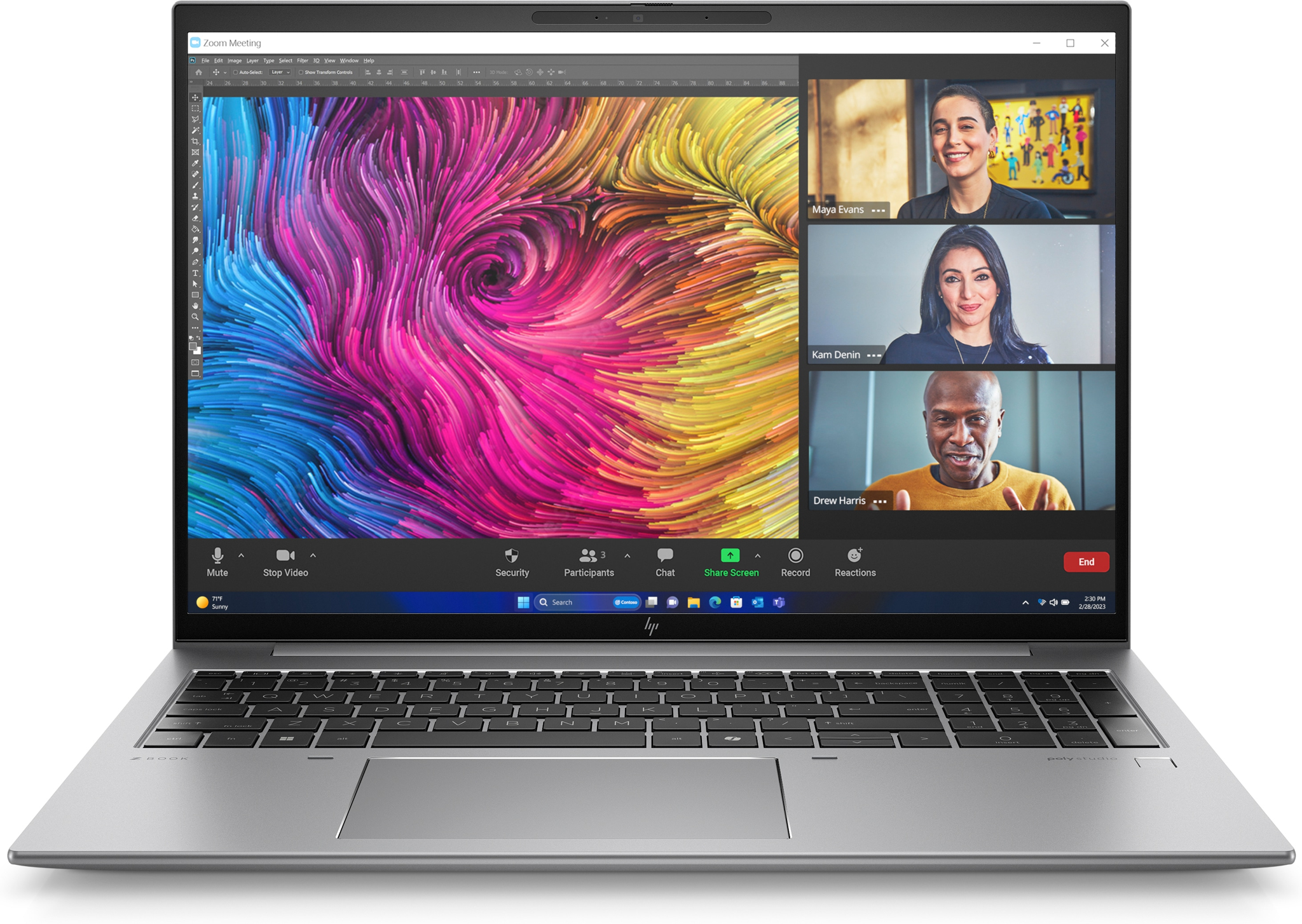 Bild von HP ZBook Firefly 16 G11, Intel Core Ultra 7, 40,6 cm (16"), 1920 x 1200 Pixel, 32 GB, 1 TB, Windows 11 Pro