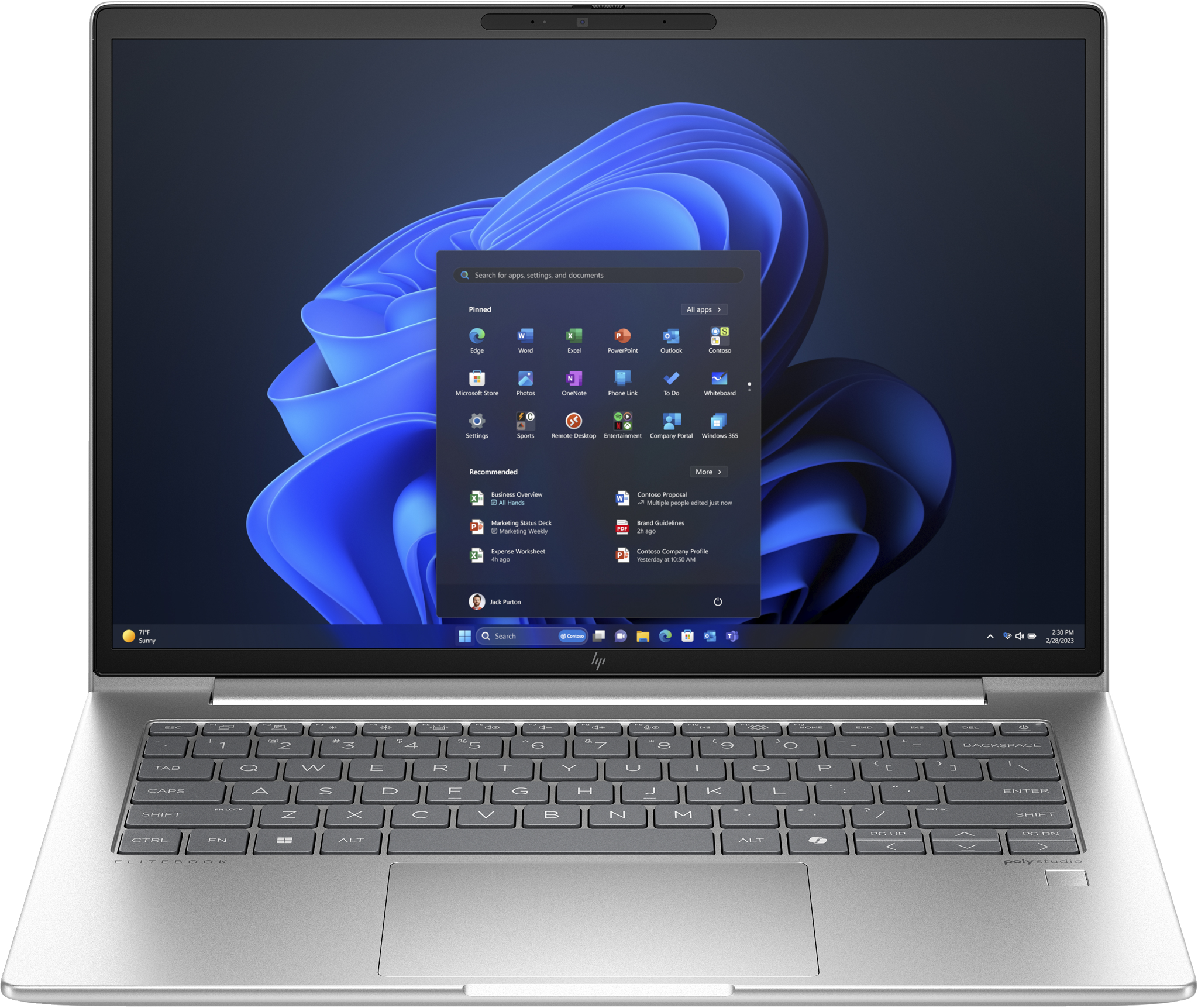 Bild von HP EliteBook 645 G11, AMD Ryzen™ 7, 2,7 GHz, 35,6 cm (14"), 1920 x 1200 Pixel, 16 GB, 512 GB