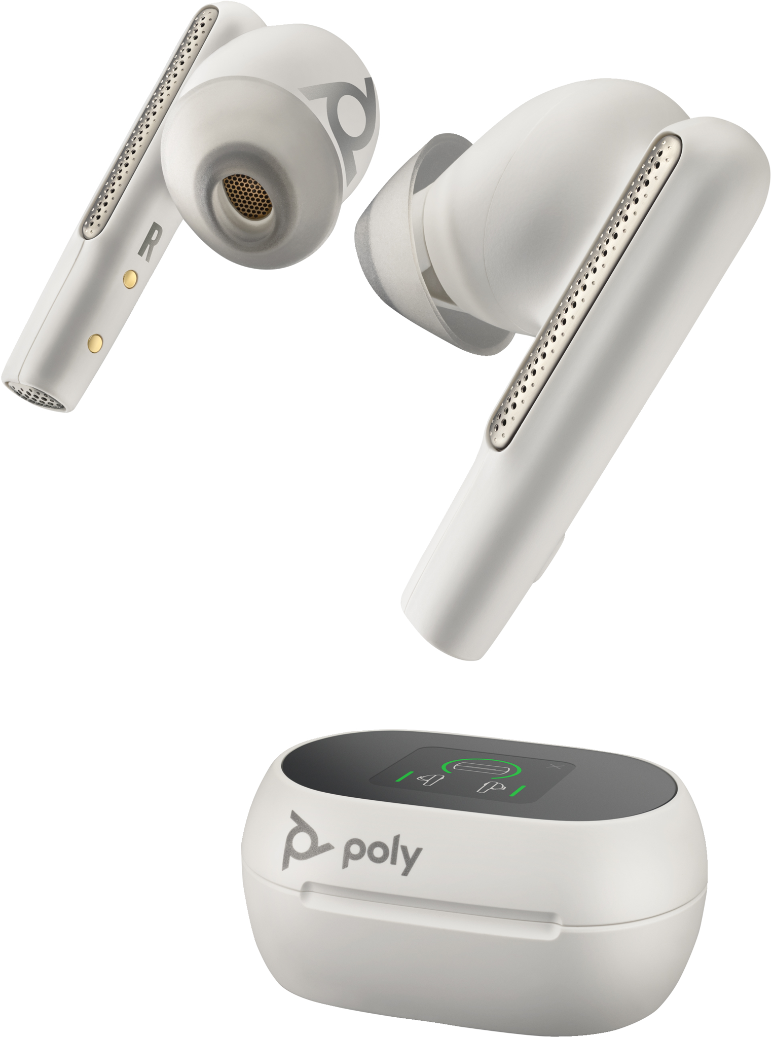 Bild von HP POLY Voyager Free 60+ UC Weißes Touchscreen-Ladeetui für BT700 USB-A-Adapter, Ladebehälter, Weiß