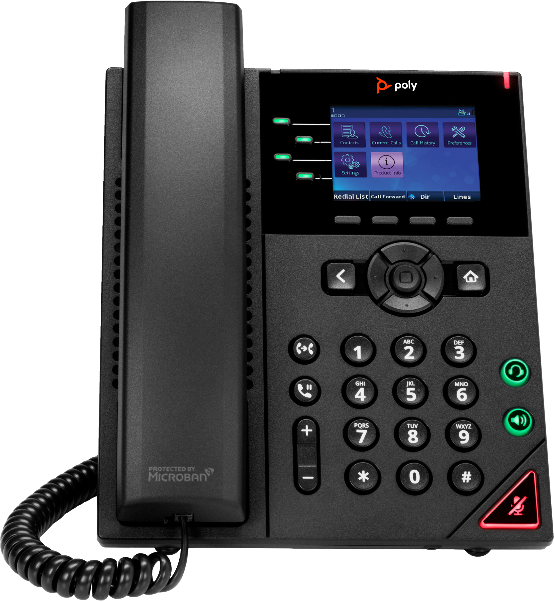 Bild von HP POLY OBi VVX 250 IP Telefon mit 4 Leitungen und PoE-fähig, IP-Telefon, Schwarz, Kabelgebundenes Mobilteil, 4 Zeilen, LED, 7,11 cm (2.8")