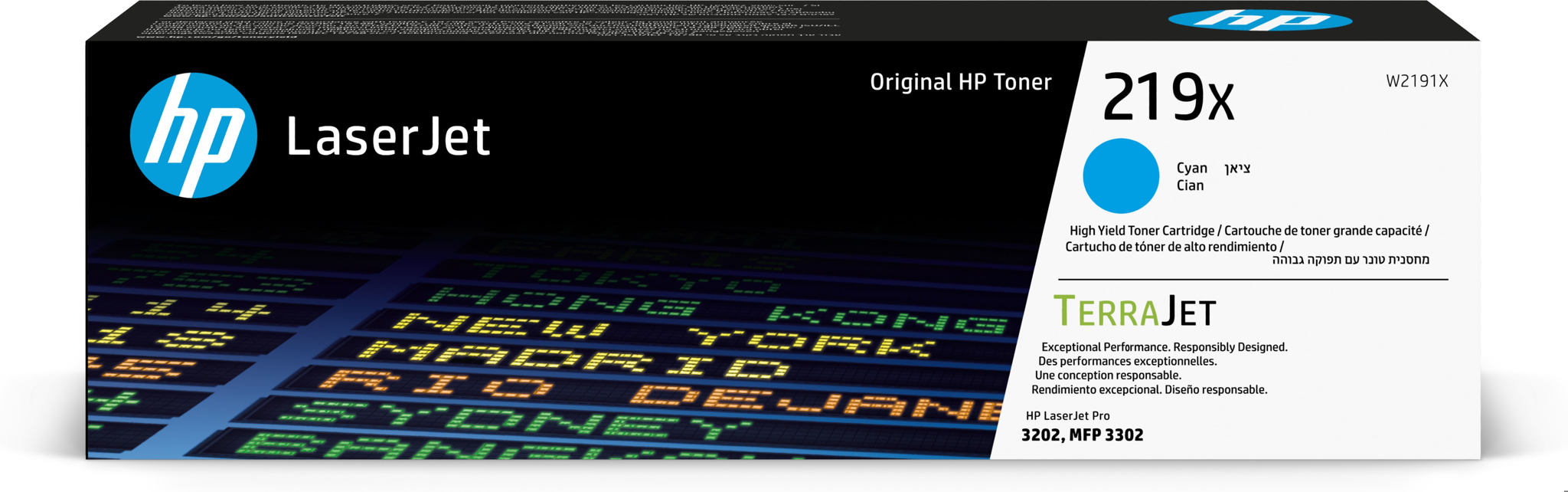 Bild von HP 219X Cyan Original LaserJet-Tonerkartusche mit hoher Reichweite, 2500 Seiten, Cyan, 1 Stück(e)