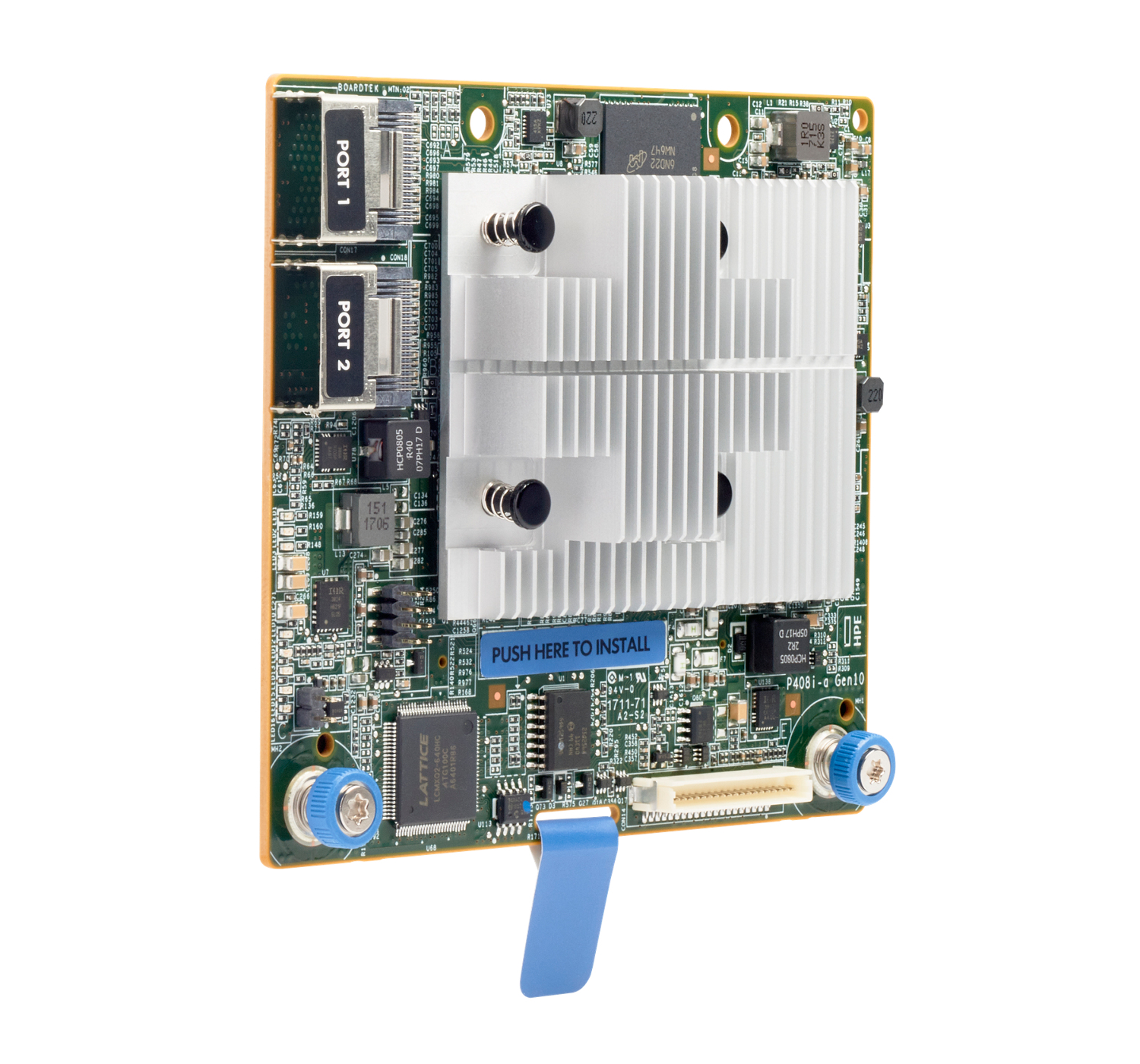 Bild von HPE SmartArray P408i-a SR Gen10, SATA, Seriell angeschlossener SCSI, PCI Express x8, 0, 1, 1 ADM, 5, 6, 10 ADM, 10, 50, 60, 12 Gbit/s