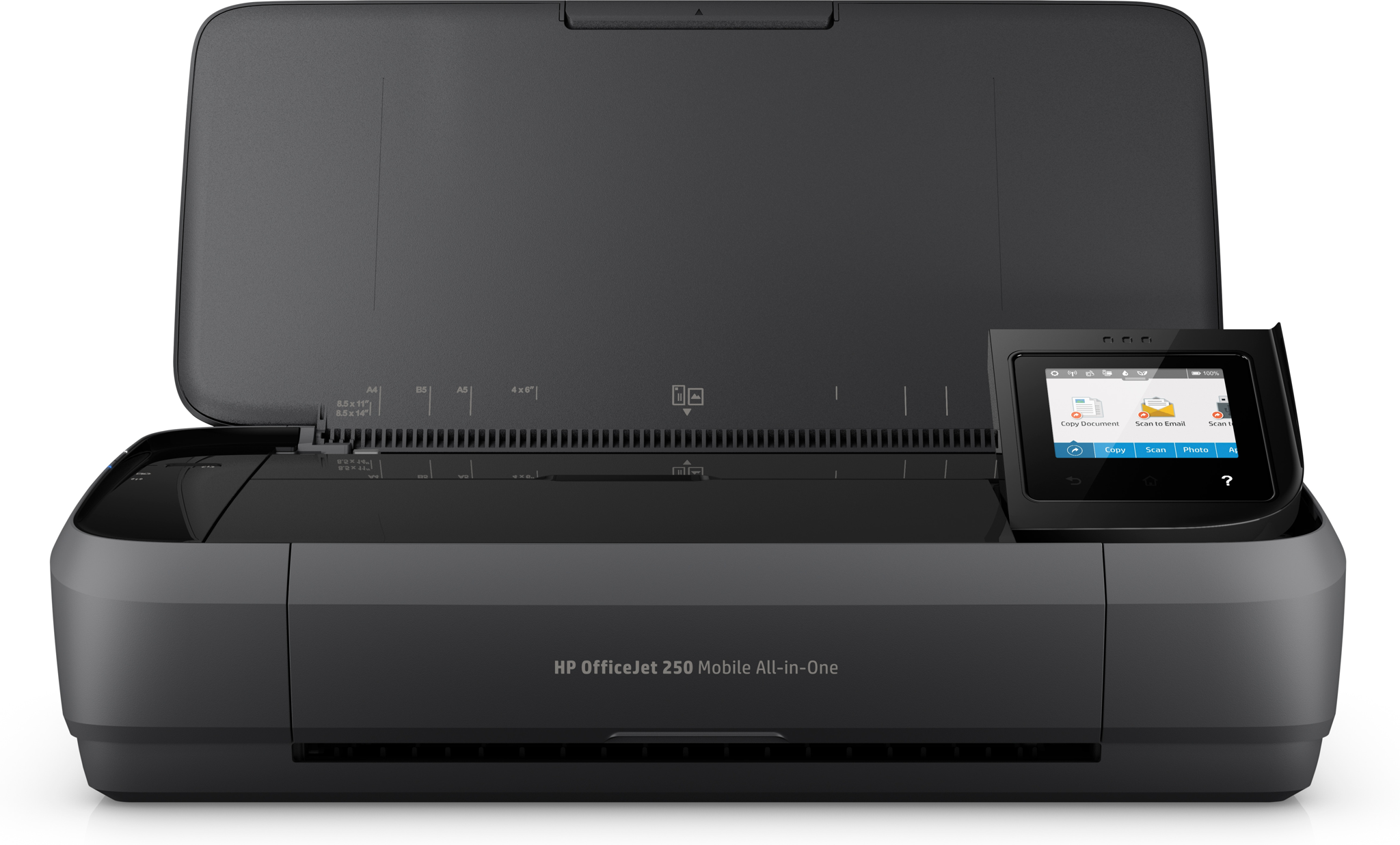 Bild von HP OfficeJet 250 Mobiler All-in-One-Drucker, Farbe, Drucker für Kleine Büros, Drucken/Kopieren/Scannen, Automatische Dokumentenzuführung (10 Blatt), Thermal Inkjet, Farbdruck, 4800 x 1200 DPI, A4, Direktdruck, Schwarz