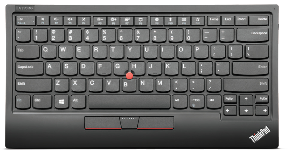 Bild von Lenovo ThinkPad TrackPoint Keyboard II - Mini - RF Wireless + Bluetooth - QWERTY - Schwarz
