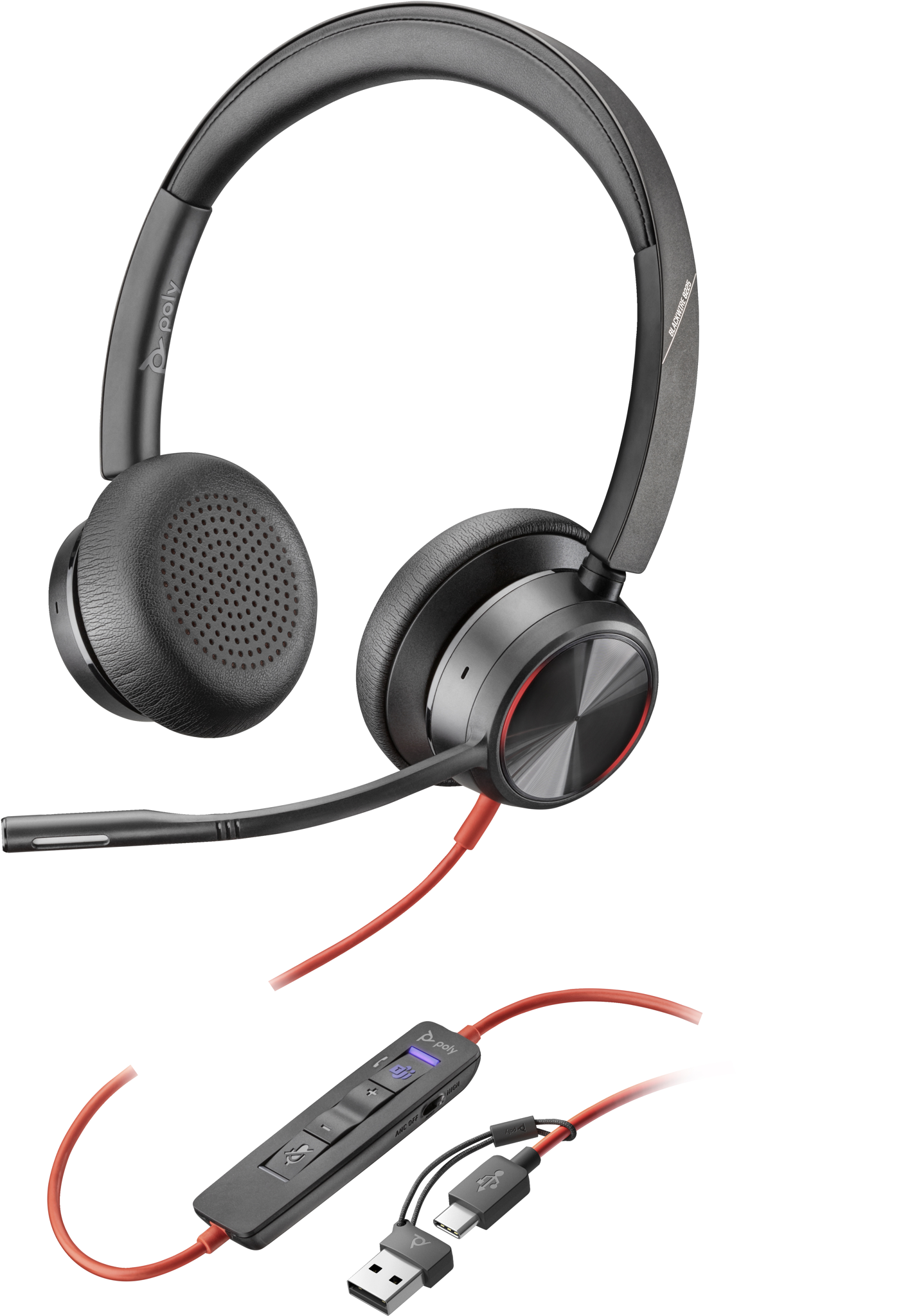 Bild von HP Poly BW 8225 Stereo -M USB-C HS+USB-C/A - Headset - Stereo