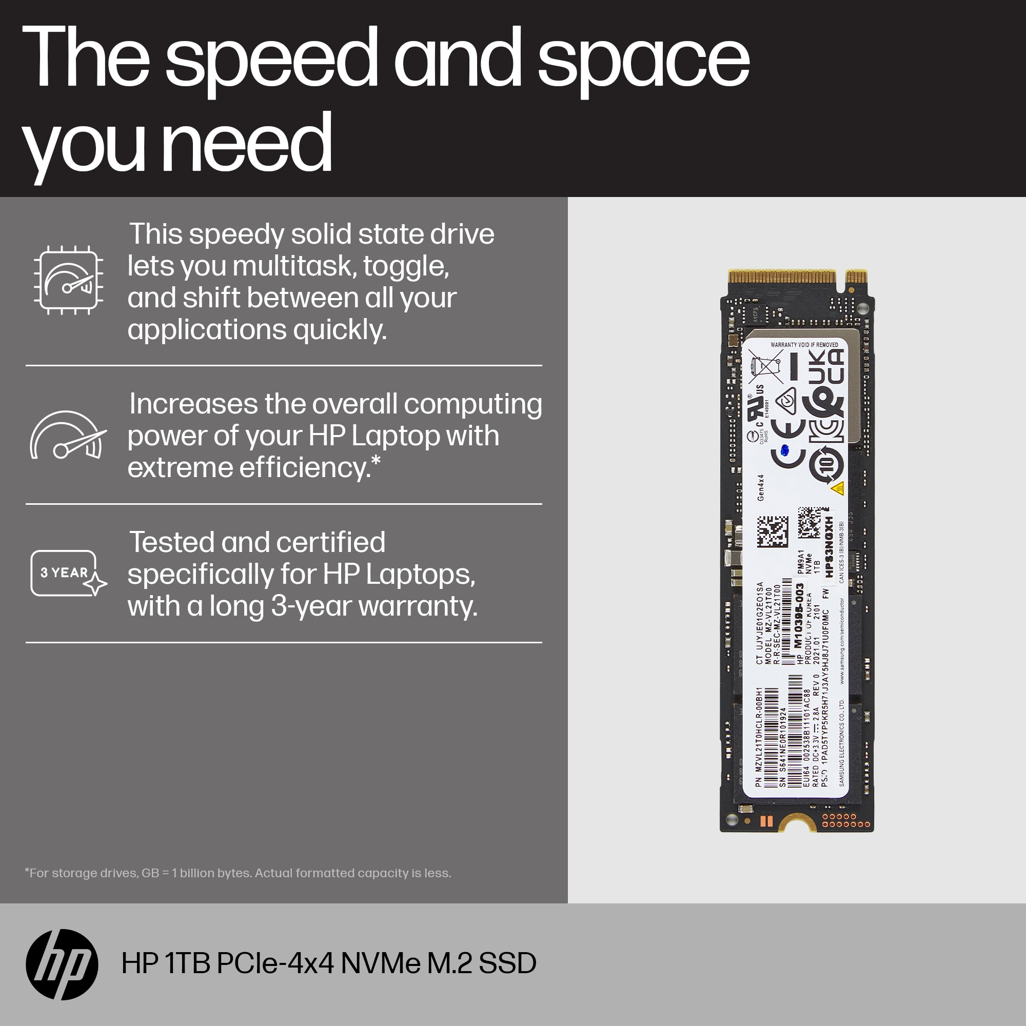 Bild von HP 1TB PCIE NVME M.2 SSD