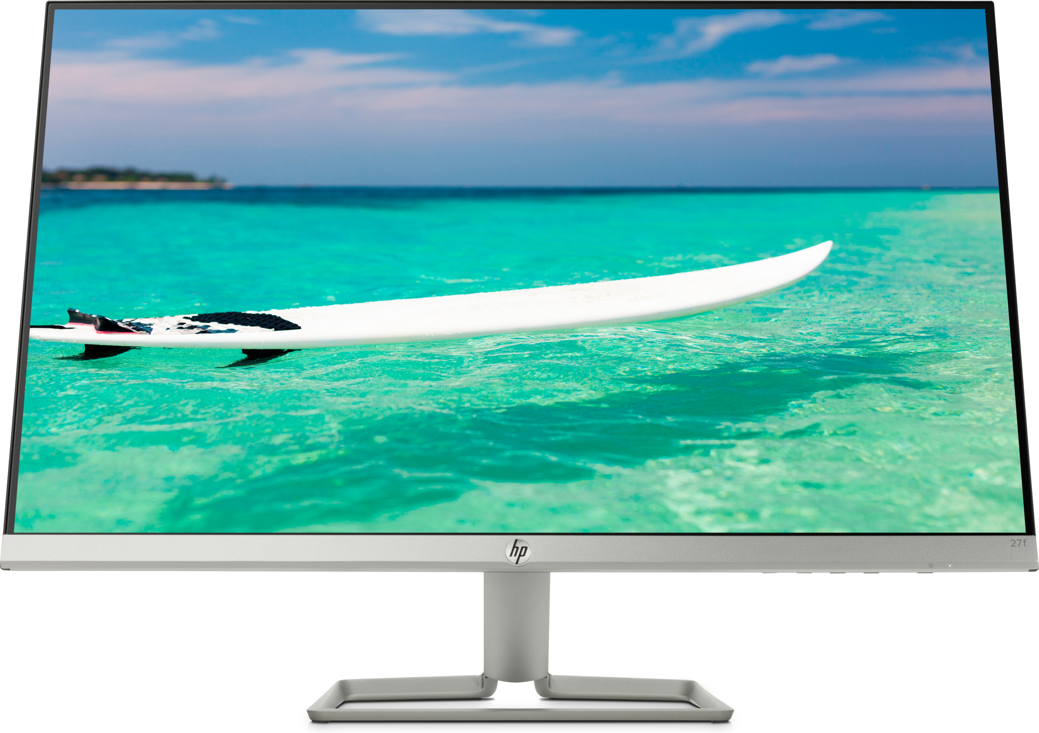 Bild von HP 27f, 68,6 cm (27"), 1920 x 1080 Pixel, Full HD, LED, 5 ms, Schwarz, Silber