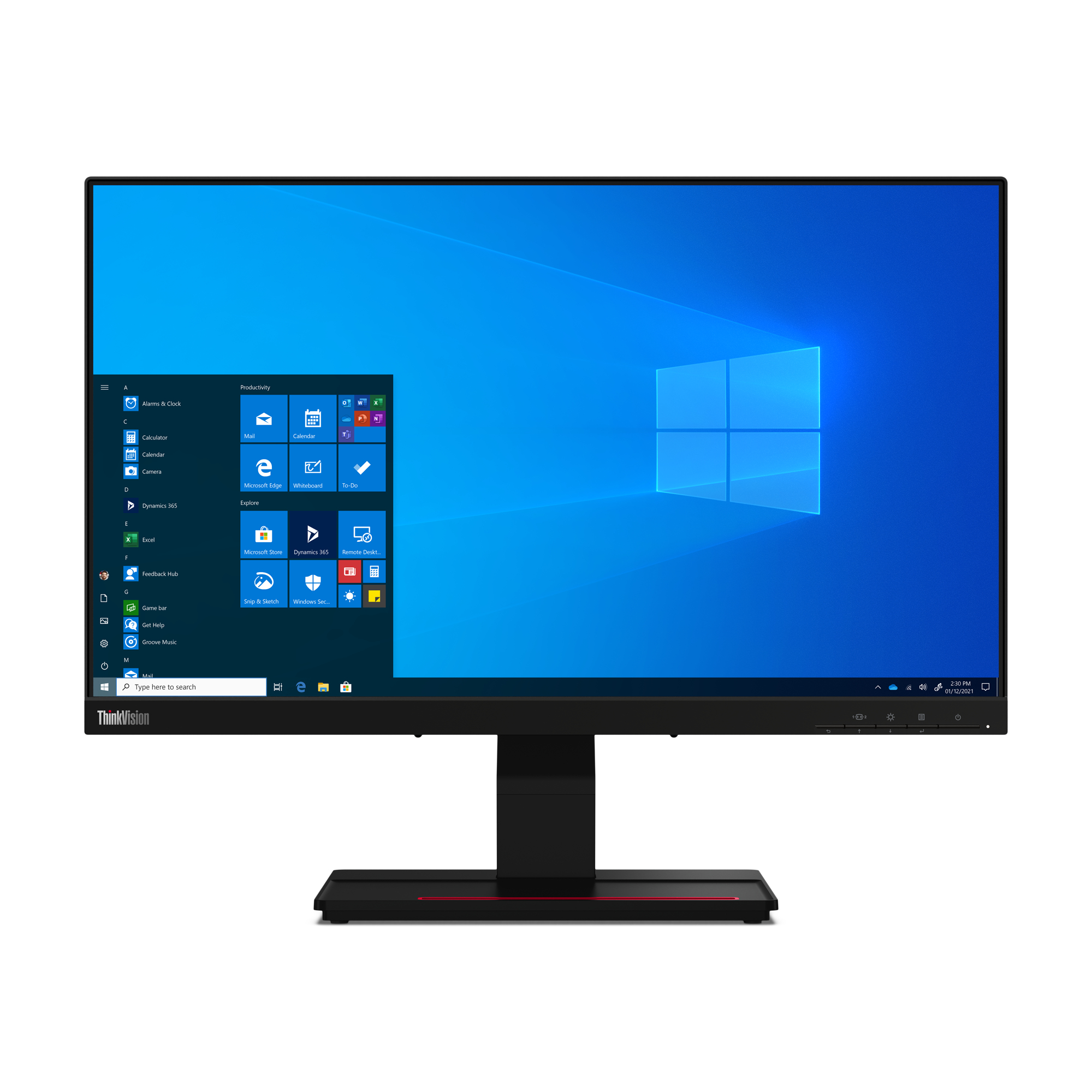 Bild von Lenovo ThinkVision T24t-20 - 60,5 cm (23.8 Zoll) - 1920 x 1080 Pixel - Full HD - LED - 6 ms - Schwarz