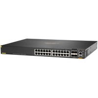 Bild von HPE CX 6200F 24G Class-4 PoE 4SFP 370W - Managed - L3 - Gigabit Ethernet (10/100/1000) - Power over Ethernet (PoE) - Rack-Einbau - 1U