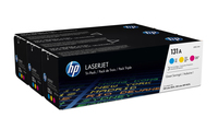 Bild von HP 131A 3er-Pack Cyan/Magenta/Gelb Original LaserJet Tonerkartuschen - 1800 Seiten - Cyan - Magenta - Gelb - 3 Stück(e)