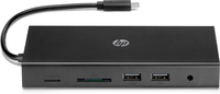 Bild von HP USB-C-Reisehub mit mehreren Anschlüssen - Kabelgebunden - USB 3.2 Gen 1 (3.1 Gen 1) Type-C - Schwarz - MicroSD (TransFlash) - SD - China - 140 mm