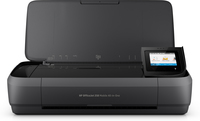 Bild von HP OfficeJet 250 Mobiler All-in-One-Drucker - Drucken/Kopieren/Scannen - Automatische Dokumentenzuführung (10 Blatt) - Thermal Inkjet - Farbdruck - 4800 x 1200 DPI - A4 - Direktdruck - Schwarz