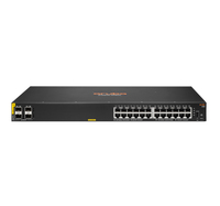 Bild von HPE 6100 24G Class4 PoE 4SFP+ 370W - Managed - L3 - Gigabit Ethernet (10/100/1000) - Power over Ethernet (PoE) - Rack-Einbau - 1U