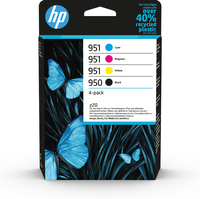 Bild von HP Original 950 Schwarz/951 Cyan/Magenta/Gelb Druckerpatronen - 4er-Pack - Standardertrag - Tinte auf Pigmentbasis - Tinte auf Pigmentbasis - 24 ml - 16,5 ml - 4 Stück(e)